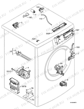 Взрыв-схема стиральной машины Zanker IF9280 - Схема узла Electrical equipment 268
